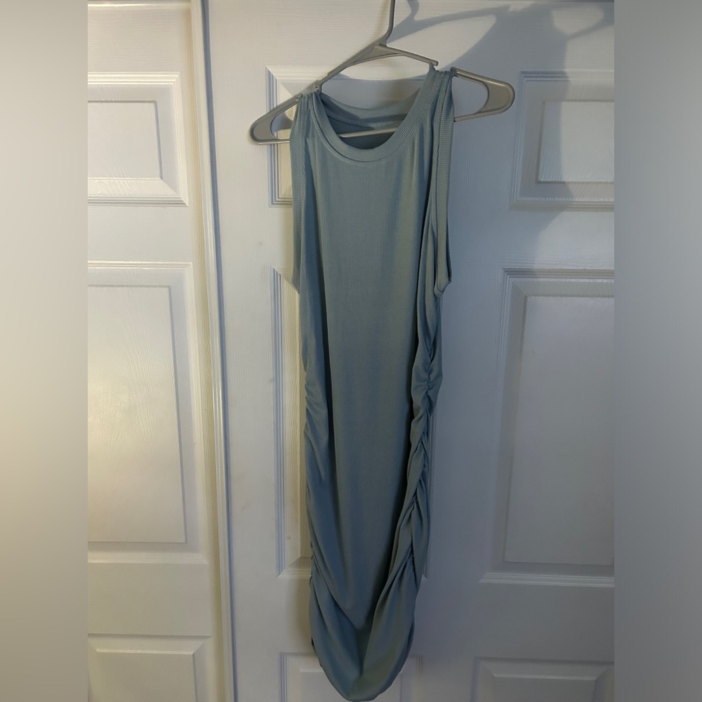 SHEIN blue scrunched dress